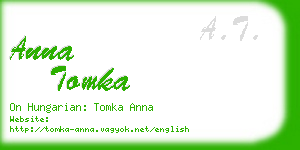 anna tomka business card